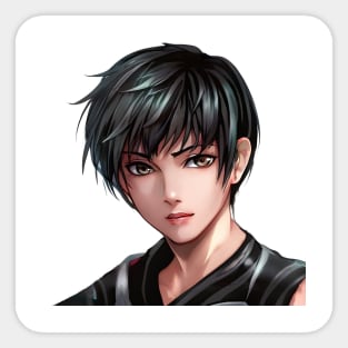 Grey Hair Anime Boy Sticker